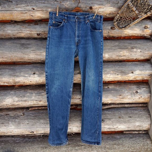 70s Levis Orange Tab Vintage Jeans. Made in the USA. Medium Dark Wash. 36x32. - Picture 3 of 11